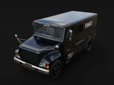 SWAT Armoured Van Low-poly 3D model