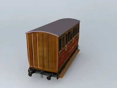 Eco Rail N/Gauge TALYLLYN 2nd Class Old Steam Days Free 3D model