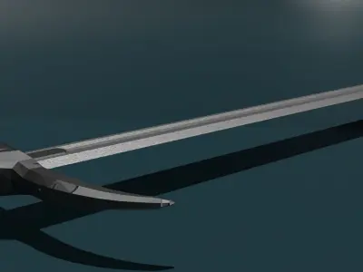 game ready low poly sword Free 3D model 2