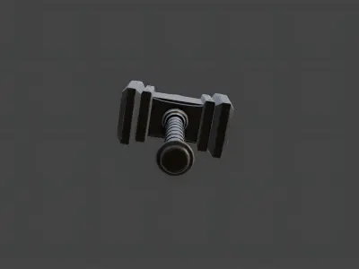 Dwarven steel hammer Free low-poly 3D model