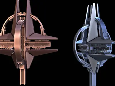 Stylized NATO Star Sculpture  -Military Art 3D print model