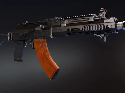 Custom AK MB47 Low-poly 3D model