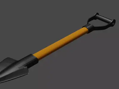 Psuedo-Realistic Low poly Shovel 3D Model Low-poly 3D model