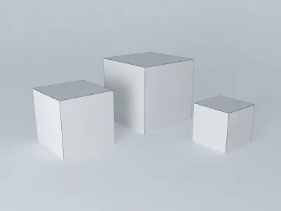 wood boxes snow Free 3D model