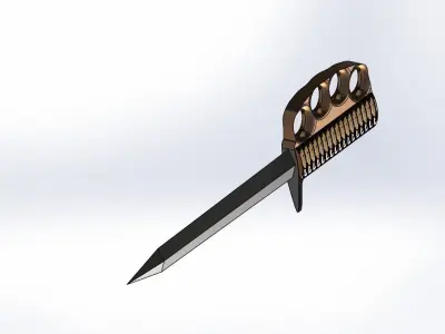 knuckle duster Low-poly 3D model