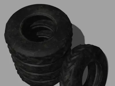 Garbage Tire Low-poly 3D model