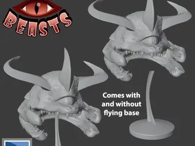 Giant Flying Eye Beasts Free 3D print model