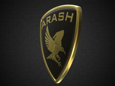 arash logo 3D model by 3dlogoman
