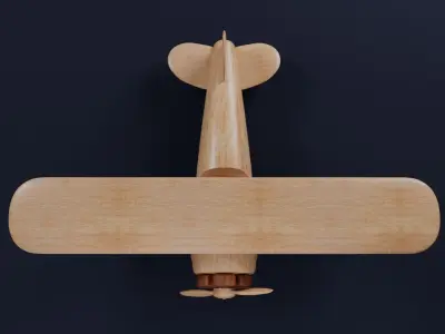 Airplane wooden 3D model