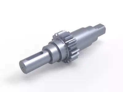 Gear shaft 3D print model