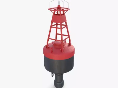 Water buoy v1 Low-poly 3D model
