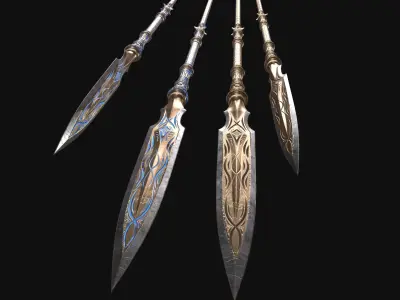 Lance Melee Weapon Low-poly 3D model