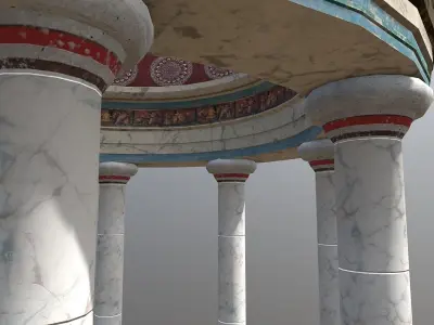 Ancient Greek Temple Gazebo Low-poly 3D model