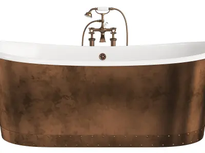 AMBRA antique copper bathtub 3D model