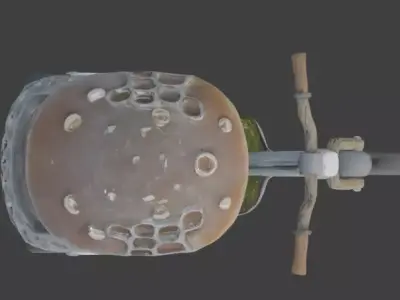 Bio-Hybrid Mushroom Cap Trike Low-poly 3D model