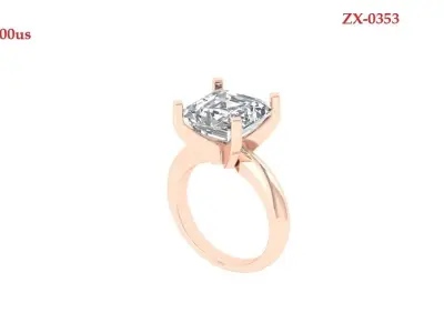 Asscher Ring 3D print model get