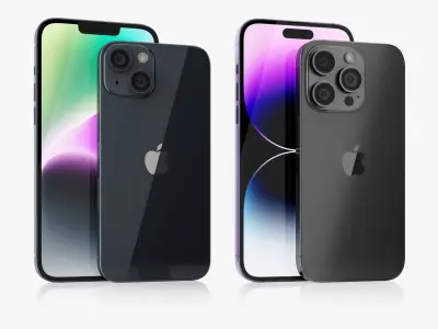 Apple Electronics Collection 2022 v2 iphone 14 pro 3D model