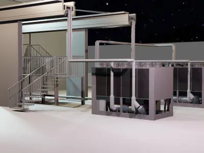 Refrigerating Unit For Realization Chilling Water Free 3D model