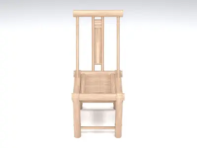 ANTIQUE BAMBOO CHAIR Low-poly 3D model