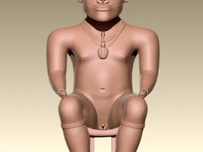 Figurine Cacique Quimbaya - Ancient Precolombian Cultures   3D print model