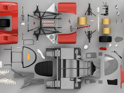 Ferrari 312P Berlinetta Modern - Car Body Kit 3D print model
