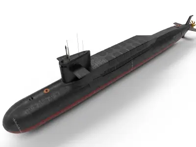 Type 094 jin class submarine Low-poly 3D model
