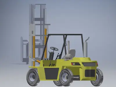 electric forklift truck 3D model