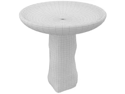 Bird Bath 2 Low-poly 3D model
