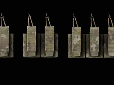 Condor M4 Kangaroo Mag Pouch Gen 2 3V Low-poly 3D model