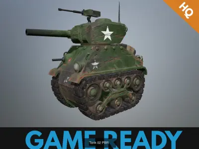 Tanks Package of 4 Stylized Tanks Low Poly Game Ready