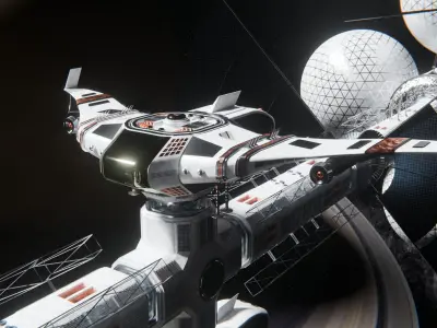 Spacecraft Explorer Animated SciFi 3D model