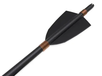 plastic arrow with metal end 3D model