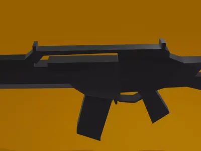 Heckler and Koch G36C Riffle tactical wargaming Low-poly 3D model