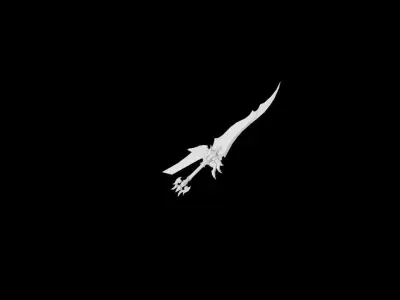 Angel Dagger Low-poly 3D model