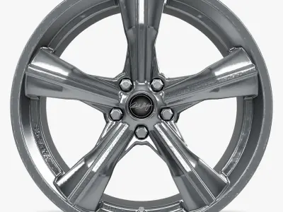 Carroll Shelby Wheel Company CS11 Wheel Chrome Powder Polished  Low-poly 3D model