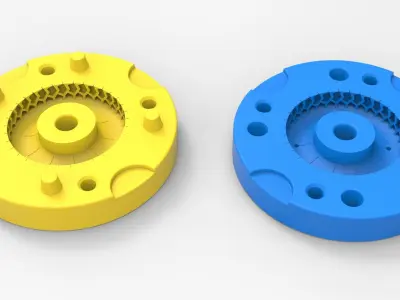Mold for diecast military truck tire 2 Scale 1 to 25 3D print model