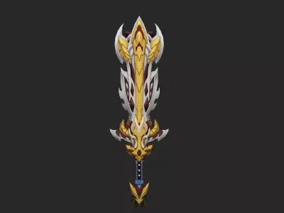 Pack With 30 Fantasy Swords - Part 15 Low-poly 3D model