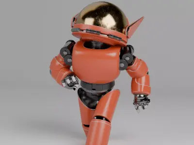 Rigged Astronaut Robot Blender Compatible 3D model