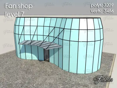 Fan Shop Low-poly 3D model order