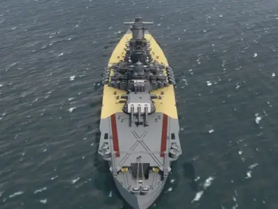 IJN YAMATO JAPANESE BATTLESHIP WW2 3D model