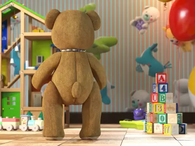 Teddy Bear Rigged for Cinema 4D 3D model