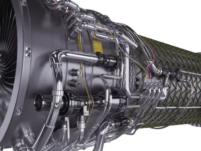 Engine jet  3D model by mbelec