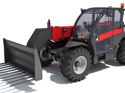 3D Grab Bucket Telehandler 3D model