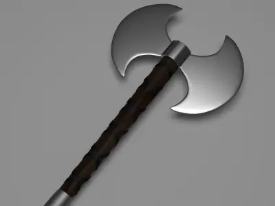 Barbarian Axe Free low-poly 3D model