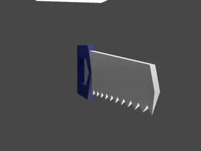 hacksaw knife Low-poly 3D model