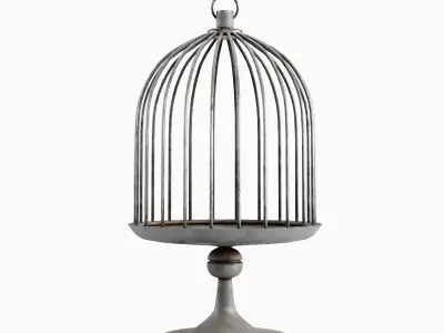 Metal Birdcage 02  Low-poly 3D model