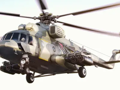 Russian Mil Mi-8 AMTSh Terminator 3D model