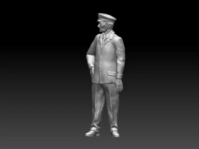 staff man in uniform 3D print model