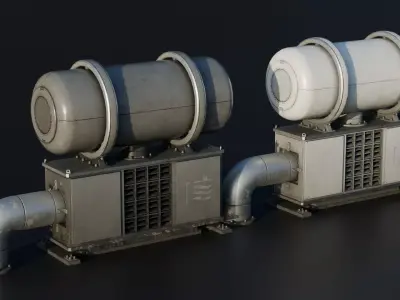 Industrial Tank - Industrial Machine - Type D Low-poly 3D model