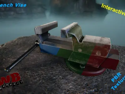 Bench Vise Low-poly 3D model order